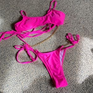 Strappy gold chain bikini